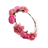 Maxbell 12 Pcs Girls Bohemian Floral Garlands Bride Flower Crown Hairbands Wreath