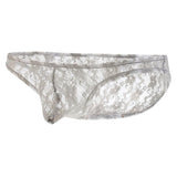 Maxbell Sexy Mens Low-rise Transparent Panties Lace Hipsters G-String L Grey - Aladdin Shoppers