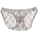 Maxbell Sexy Mens Low-rise Transparent Panties Lace Hipsters G-String L Grey - Aladdin Shoppers