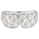 Maxbell Sexy Mens Low-rise Transparent Panties Lace Hipsters G-String L Grey - Aladdin Shoppers