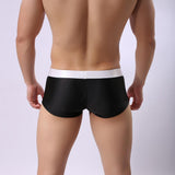 Man's Silky soft Solid Boxer Brief Men's Underwear L Black