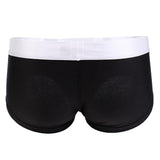 Man's Silky soft Solid Boxer Brief Men's Underwear L Black