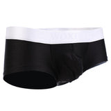 Man's Silky soft Solid Boxer Brief Men's Underwear L Black