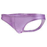 Maxbell Sexy Men C-string Underwear Enhance Pouch Open Butt Lingerie Brief M Purple - Aladdin Shoppers