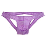 Maxbell Sexy Men C-string Underwear Enhance Pouch Open Butt Lingerie Brief M Purple - Aladdin Shoppers