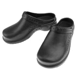 Men Women Cook Medical Nursing Shoes Ultralite Clogs with Strap 40 Black