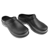 Men Women Cook Medical Nursing Shoes Ultralite Clogs with Strap 40 Black