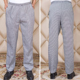Maxbell 2x Chef Working Pants Elastic Cook Work Trousers XXL Stripe + Houndstooth