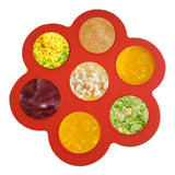 Maxbell 7 Holes Baby Food Storage Container Freezer Trays  Orange