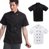 Maxbell 2x Unisex Red+White Short Sleeve   Restaurant Hotel Cook Coat M