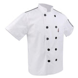 Maxbell 2x Unisex Red+White Short Sleeve   Restaurant Hotel Cook Coat M