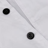 Maxbell 2 Pieces White Red Chef Jacket Coat Breathable Mesh Waiter Hotel Kitchen Top