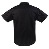 Maxbell 2pcs Durable Red Black Chef Jackets Short Sleeve Hotel Waiter Kitchen Waiter Uniform Work Wear Tops M - Aladdin Shoppers