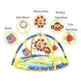 Maxbell Musical Baby Bear Playmat Tummy Time Activity Gym Floor Mat Monkey - Aladdin Shoppers