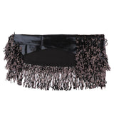 2 Pieces Belly Dance Waist Chain Hip Skirt Scarf with Sequins Tassel Womens