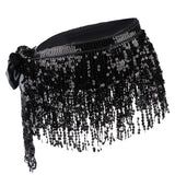 2 Pieces Belly Dance Waist Chain Hip Skirt Scarf with Sequins Tassel Womens