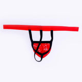 Maxbell Mens Sexy Mini Lace See-through Pouch G-string T-back Briefs Underwear Red - Aladdin Shoppers