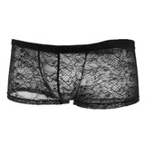 Maxbell Men Sexy lace Boxer Briefs Low Rise Lingerie Mesh Trunks Underwear XL black - Aladdin Shoppers