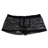 Maxbell Men Sexy lace Boxer Briefs Low Rise Lingerie Mesh Trunks Underwear XL black - Aladdin Shoppers
