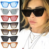 Retro Cat eye Women Man Sunglasses Male Female Eyewear UV400 Orange