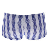 Maxbell Sexy Low Waist Men's Flat Pants Boxer Underwear Mesh Underpants 28 Blue - Aladdin Shoppers