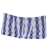Maxbell Sexy Low Waist Men's Flat Pants Boxer Underwear Mesh Underpants 28 Blue - Aladdin Shoppers