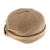 Maxbell 2x Retro Casual Docker Hat SkullCap Beanie Brimless Landlord Hat Black+Brown