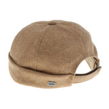 Maxbell 2x Retro Casual Docker Hat SkullCap Beanie Brimless Landlord Hat Black+Brown