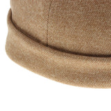 Maxbell 2x Retro Casual Docker Hat SkullCap Beanie Brimless Landlord Hat Black+Brown