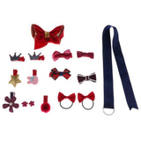 Maxbell 16 Pieces Kids Baby Girl Bow Hair Clips Flower Barrette Pins Gift 16 Pcs-Red - Aladdin Shoppers