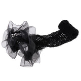 Maxbell Maxbell Sexy Women Mesh Long Socks Thigh High Stocking With Lace Flower Black