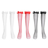 Maxbell Maxbell Sexy Women Mesh Long Socks Thigh High Stocking With Lace Flower Black