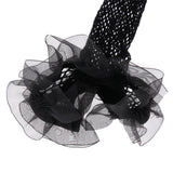 Maxbell Maxbell Sexy Women Mesh Long Socks Thigh High Stocking With Lace Flower Black