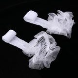 Maxbell Maxbell Sexy Women Mesh Long Socks Thigh High Stocking With Lace Flower White
