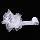 Maxbell Maxbell Sexy Women Mesh Long Socks Thigh High Stocking With Lace Flower White