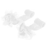 Maxbell Maxbell Sexy Women Mesh Long Socks Thigh High Stocking With Lace Flower White