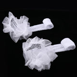 Maxbell Maxbell Sexy Women Mesh Long Socks Thigh High Stocking With Lace Flower White
