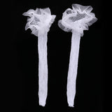 Maxbell Maxbell Sexy Women Mesh Long Socks Thigh High Stocking With Lace Flower White