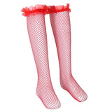 Maxbell Maxbell Sexy Women Mesh Long Socks Thigh High Stocking With Lace Flower Black