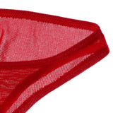 Maxbell Mens Bikini Briefs Underpants Mesh See Through Sexy Pants Glitter XL red - Aladdin Shoppers