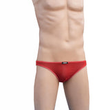 Maxbell Mens Bikini Briefs Underpants Mesh See Through Sexy Pants Glitter XL red - Aladdin Shoppers