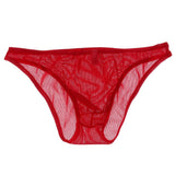 Maxbell Mens Bikini Briefs Underpants Mesh See Through Sexy Pants Glitter XL red - Aladdin Shoppers