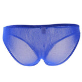 Maxbell Mens Bikini Briefs Underpants Mesh See Through Sexy Pants Glitter XL blue - Aladdin Shoppers