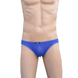 Maxbell Mens Bikini Briefs Underpants Mesh See Through Sexy Pants Glitter XL blue - Aladdin Shoppers