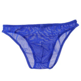 Maxbell Mens Bikini Briefs Underpants Mesh See Through Sexy Pants Glitter XL blue - Aladdin Shoppers
