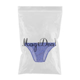 Maxbell Mens Bikini Briefs Underpants Mesh See Through Sexy Pants Glitter XL blue - Aladdin Shoppers