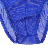 Maxbell Mens Bikini Briefs Underpants Mesh See Through Sexy Pants Glitter XL blue - Aladdin Shoppers
