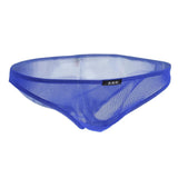 Maxbell Mens Bikini Briefs Underpants Mesh See Through Sexy Pants Glitter XL blue - Aladdin Shoppers