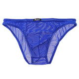 Maxbell Mens Bikini Briefs Underpants Mesh See Through Sexy Pants Glitter XL blue - Aladdin Shoppers