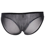 Maxbell Mens Bikini Briefs Underpants Mesh See Through Sexy Pants Glitter XL black - Aladdin Shoppers